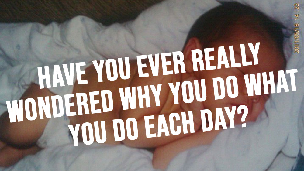 Have you ever really wondered why you do what you do each day?